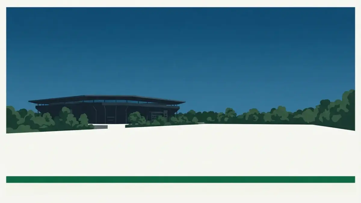 Illustrierte geschlossene Stadionschale im Parkgürtel, Borussia-Park