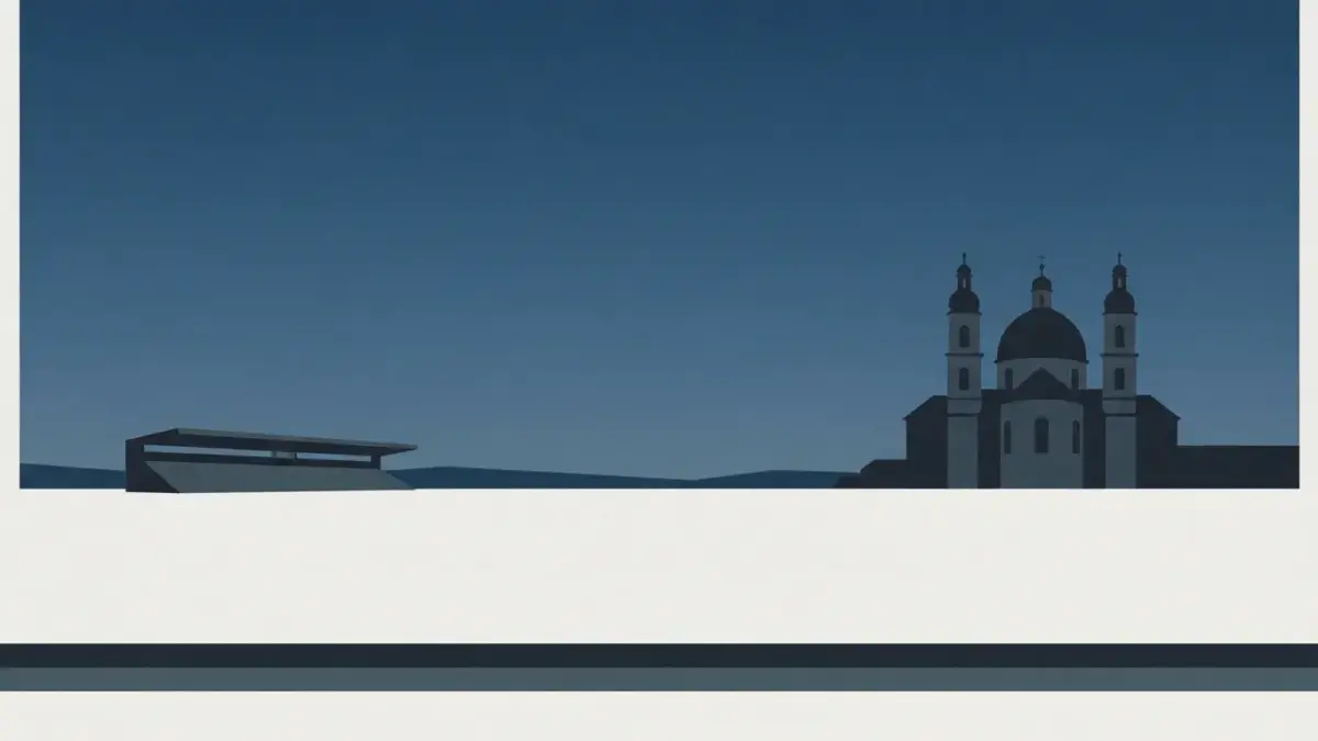 Illustrierte Tribüne vor barocker Stadtsilhouette, Vereinsseite SG Barockstadt Fulda-Lehnerz