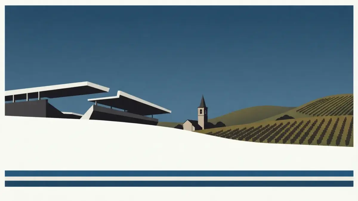 Illustrierte Stadionsilhouette vor Kraichgauer Hügeln, Vereinsseite TSG Hoffenheim